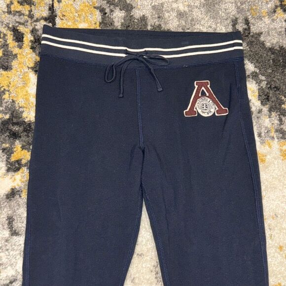 Abercrombie & Fitch Navy Blue Fleece Leggings Women’s Size X-Large - Picture 3 of 5